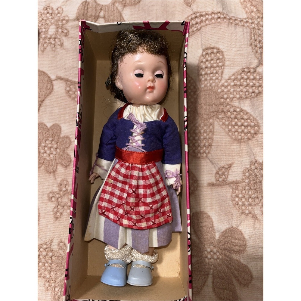 vintage vogue ginny doll, handmade Clothing Articulated , Blue Eyes bkw